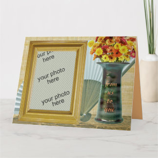 Cartão O Vase do Vase do Vaso do Frame de Foto Personaliz