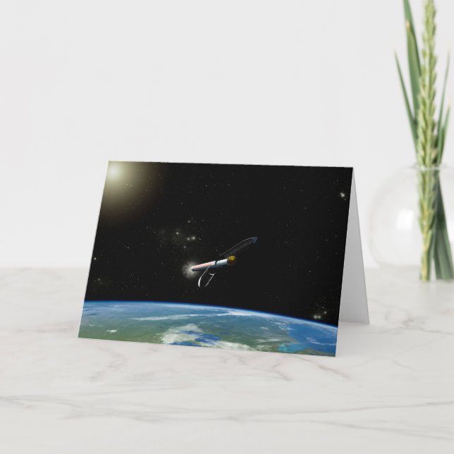 Cartão O Veículo De Lançamento Atlas V541 Em Órbita. (Frente)