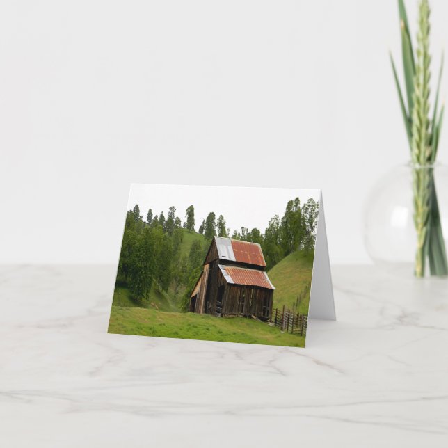 Cartão O velho celeiro... (Frente)