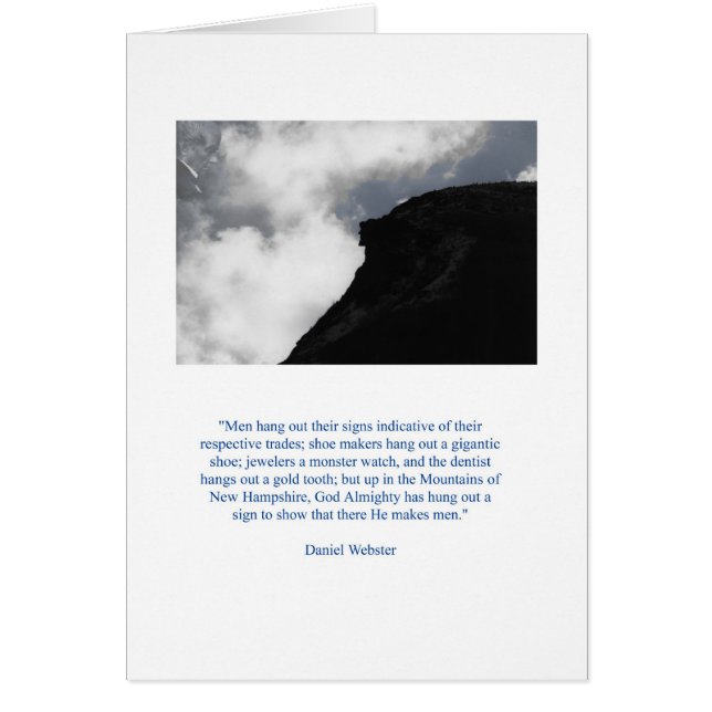 Cartão O Velho Homem de Daniel Webster (Frente)