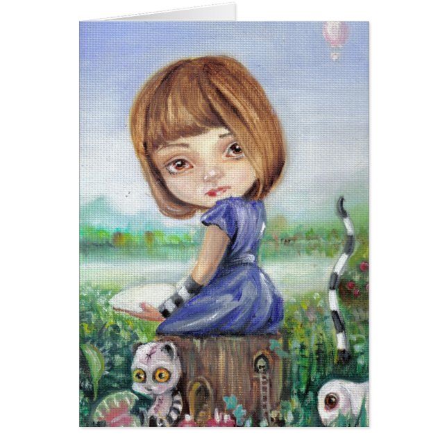 Cartão O velho toco da árvore. (Frente)