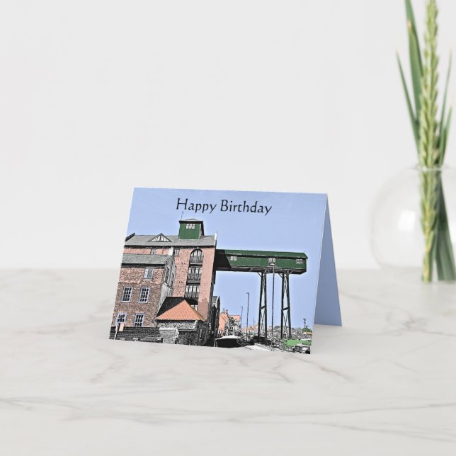 Cartão O Velho Vazio Granário Ao Lado Do Mar Norfolk (Frente)