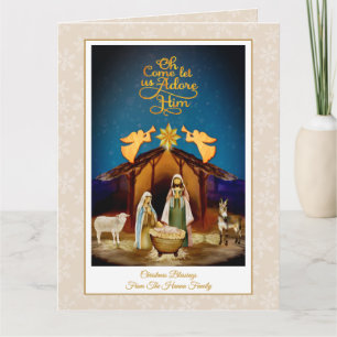 Cartão "Ó Vem, Adoremos a Ele" Natal Natividade