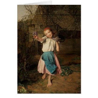 Cartão O vendedor violeta descalço