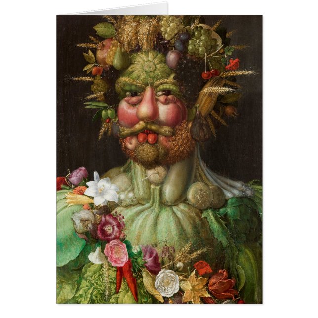 Cartão O Vertumnus de Giuseppe Arcimboldo (1590) (Frente)