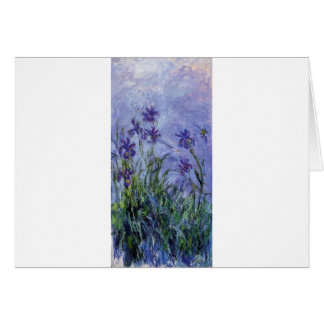 Cartão o vintage floresce lilac-irises-1917 monet.