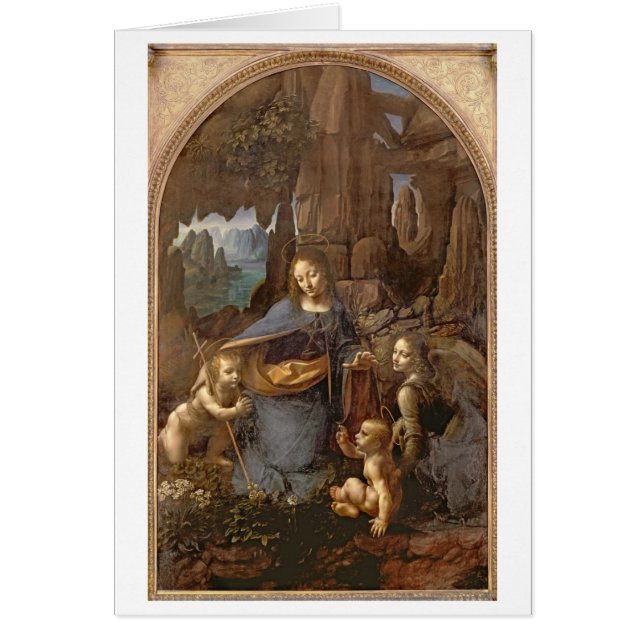 Cartão O Virgin das rochas (Frente)