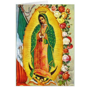 Cartão O Virgin de Guadalupe.