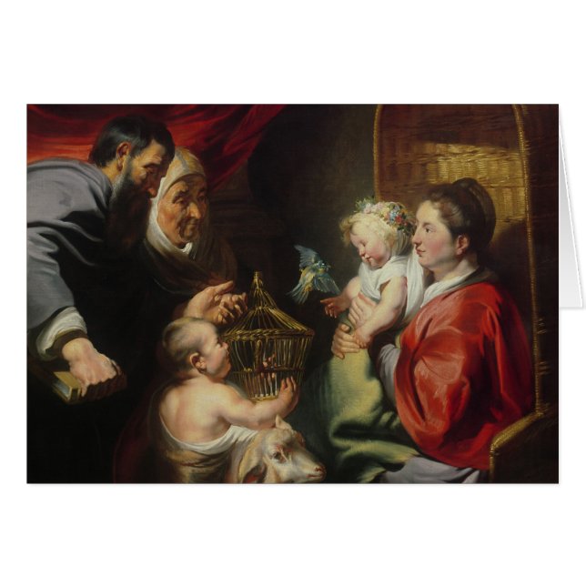 Cartão O Virgin e a criança (Frente Horizontal)