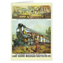 Cartão O vôo do correio rápido