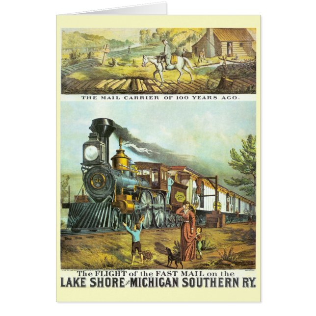 Cartão O vôo do correio rápido (Frente)