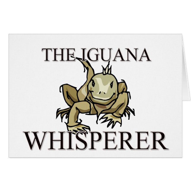 Cartão O Whisperer da iguana (Frente Horizontal)