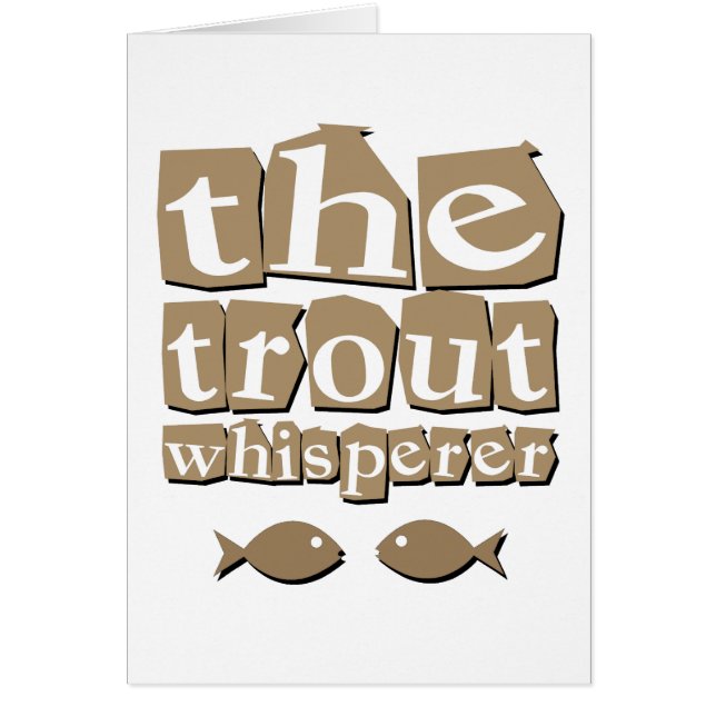 Cartão O Whisperer da truta (Frente)