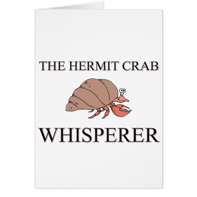Cartão O Whisperer do caranguejo de eremita (Frente)
