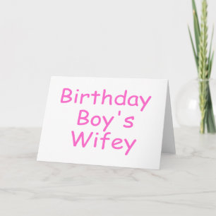 Cartão O Wifey do menino do aniversário