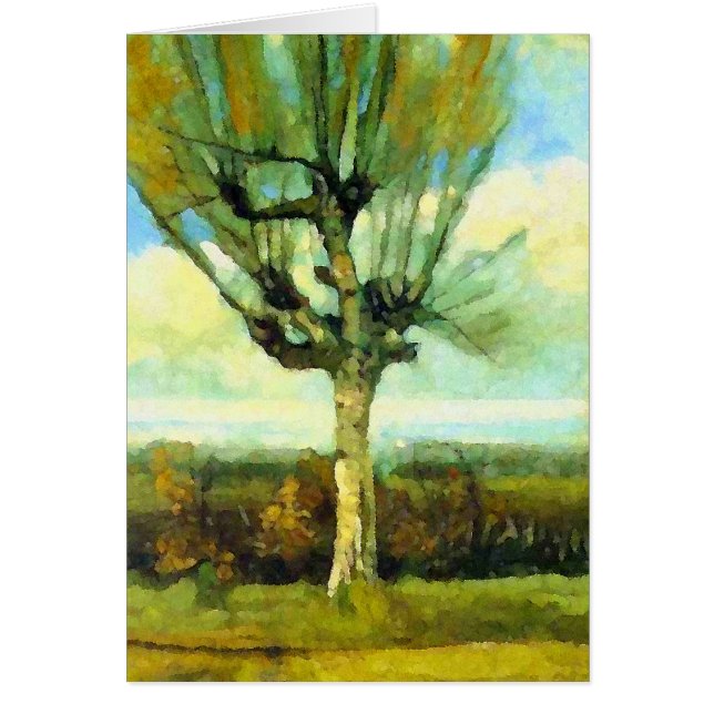 Cartão O Willow, Van Gogh Bons Art (Frente)