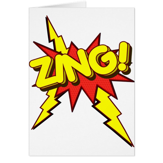 Cartão O Zing, Zap, prisioneiro de guerra!!! (Frente)