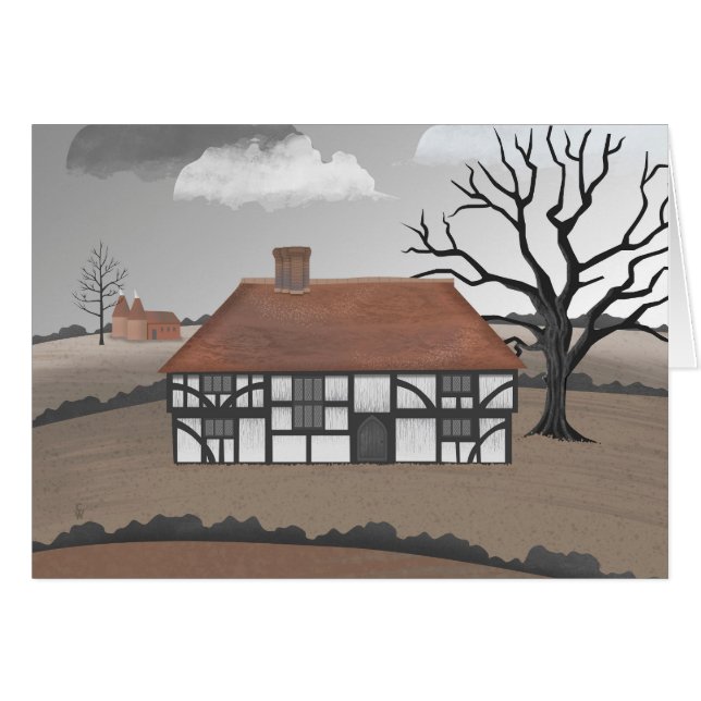 Cartão Oak Tree Manor (Frente horizontal)