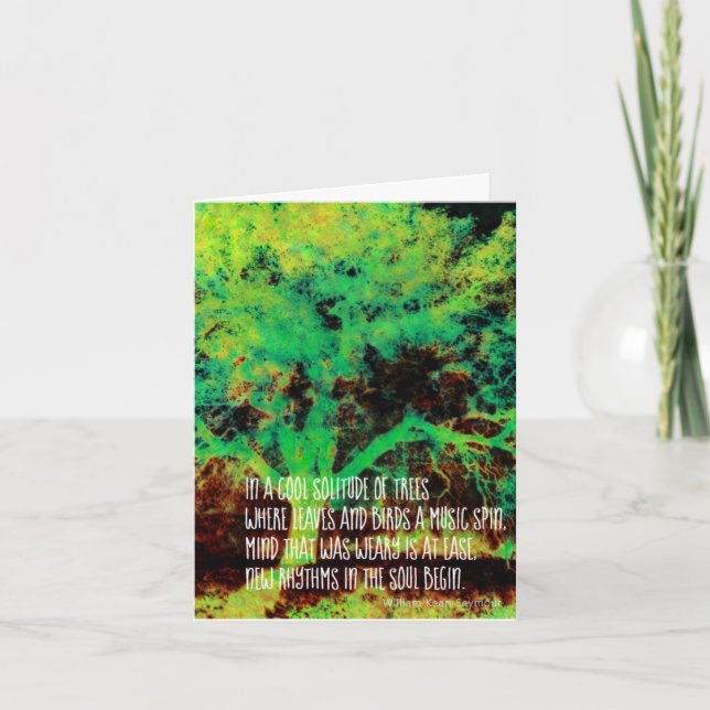 Cartão Oak Tree Poetry All Occassions (Frente)