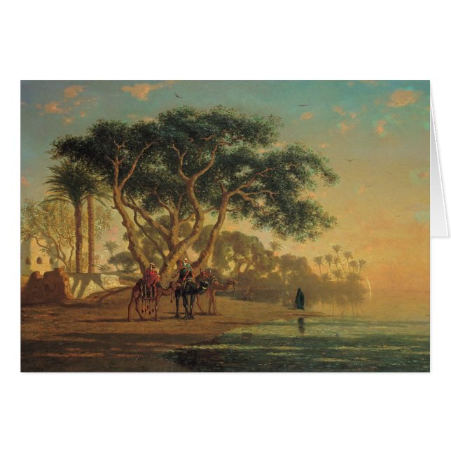 Cartão Oásis árabes, 1853 (Frente Horizontal)