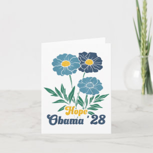 Cartão Obama 2028 Esperança Floral Para O Presidente _1
