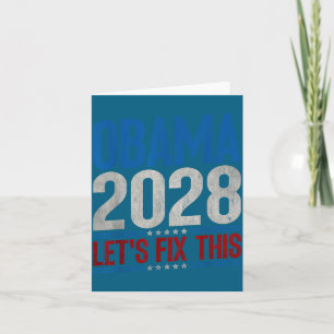 Cartão Obama 2028 Vamos Consertar Isso Obama 48º Presiden