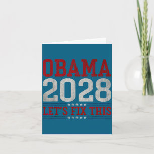 Cartão Obama 2028 Vamos Consertar Isso Obama 48º Presiden