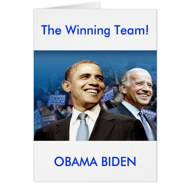 Cartão Obama Biden (Frente)