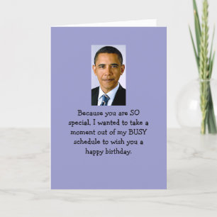 Cartão Obama birthday wishes
