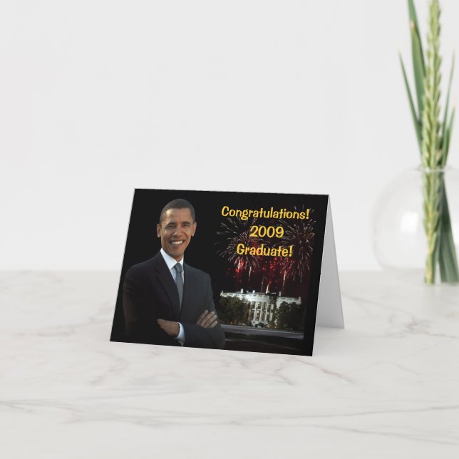 Cartão Obama Graduation Congratulations Card (Frente)
