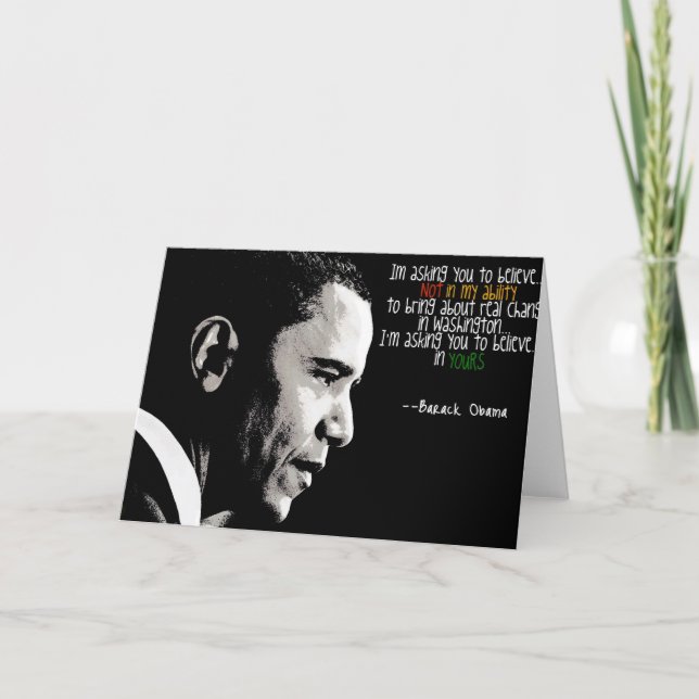 Cartão Obama Greeting Card (Frente)