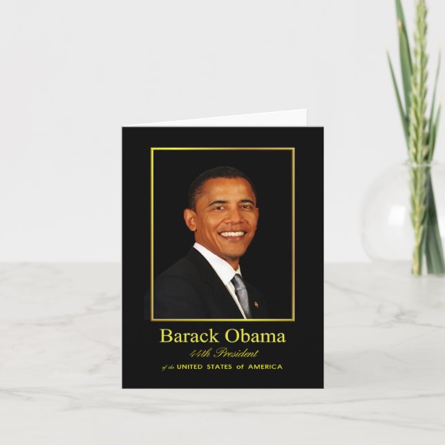 Cartão Obama Greeting Card - Blank (Frente)