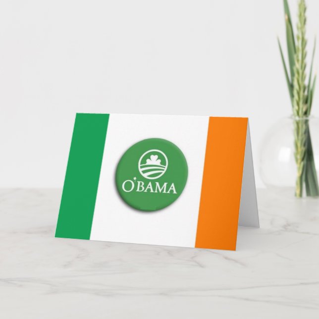 Cartão O'bama Irish - Greeting Card (Frente)