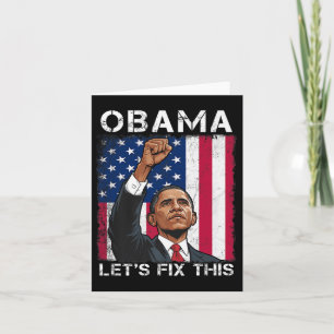 Cartão Obama Para O Presidente 2028 Flag Americano Obama