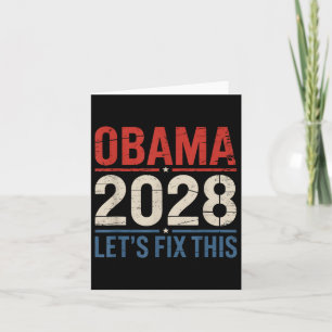 Cartão Obama Para O Presidente 2028 Obama Deixa Corrigir 