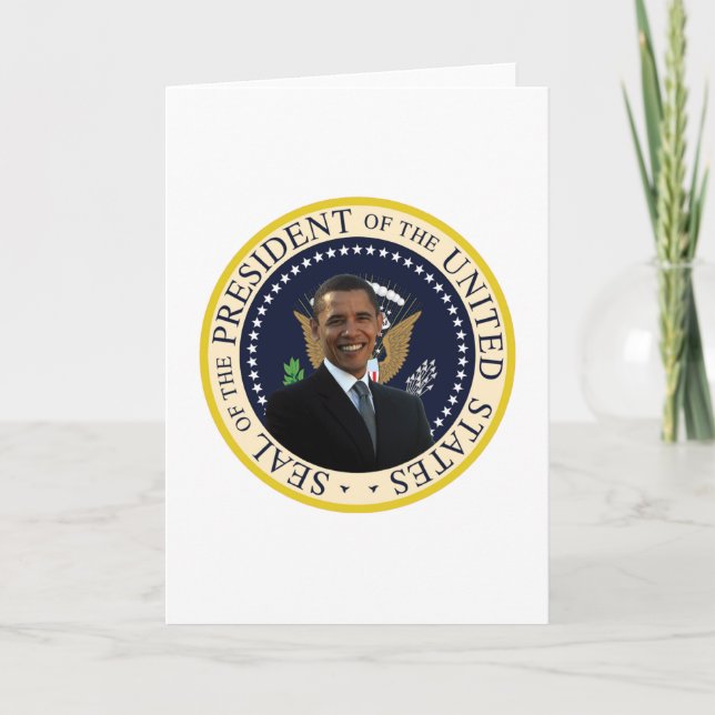 Cartão Obama Presidencial Seal (Frente)