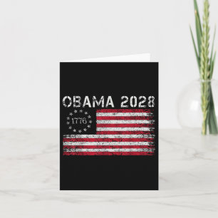 Cartão Obama Retro Us Vintage Flag Patriótico 2028 Politi