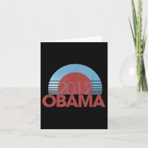 Cartão Obama Retro Vintage 2012