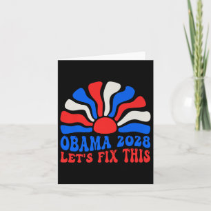 Cartão Obama Retro Vintage U Sinalizador Patriótico 2028