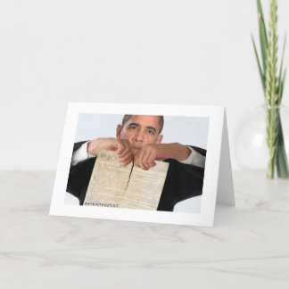 Cartão Obama Ripping Up the Constitution