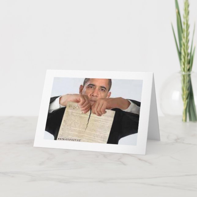 Cartão Obama Ripping Up the Constitution (Frente)