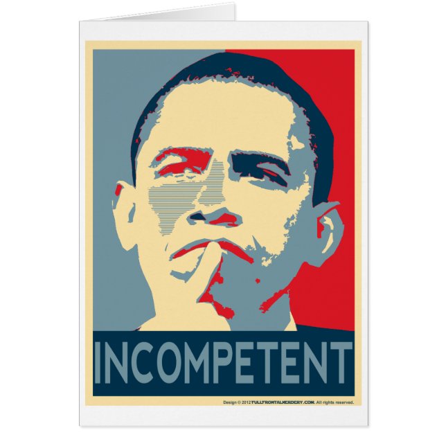 Cartão Obama - se início em você não suceda… (Frente)