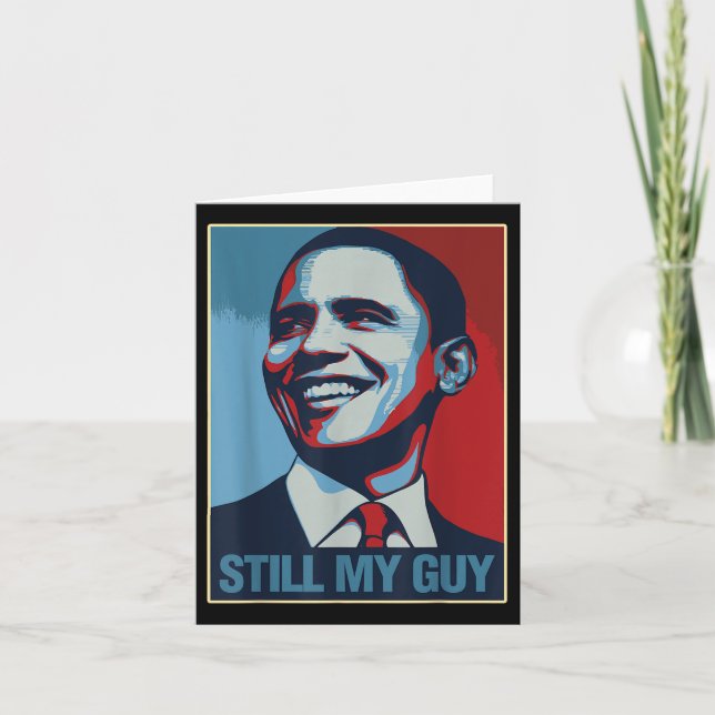 Cartão Obama Shirt Ainda Minha Cara Barack Obama Oferece (Frente)