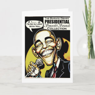 Cartão Obama Sings! Greeting Card
