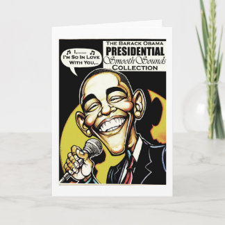 Cartão Obama Sings! Greeting Card