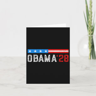 Cartão Obama Vintage Flag Patriótico 2028 Política
