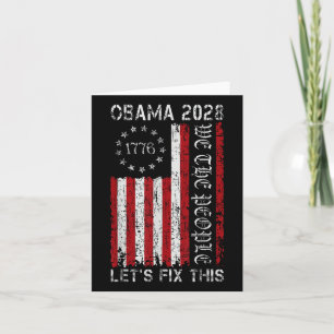 Cartão Obama Vintage Flag Patriótico 2028 Política