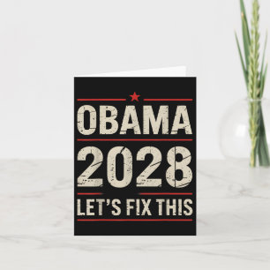 Cartão Obama Vintage Presidente 2028 Obama _