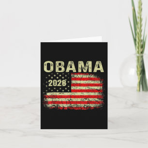Cartão Obama Vintage Presidente 2028 Obama Retro Flag Ame