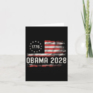 Cartão Obama Vintage Presidente 2028 Obama Retro Flag Ame